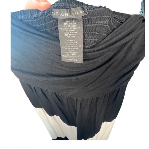 Design History Strapless Maxi Dress Size Small Black and White - Picture 4 of 5